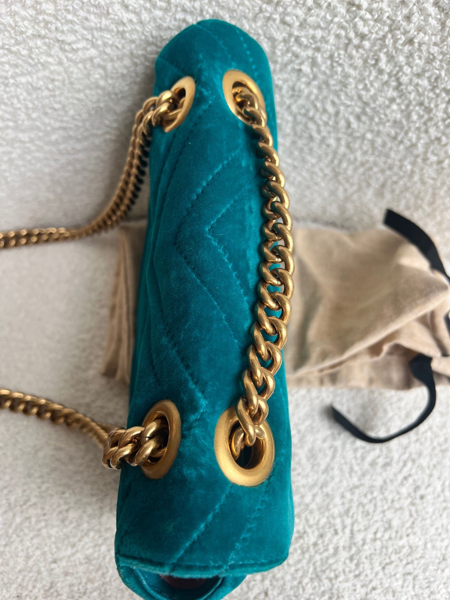 Gucci GG Mini Velvet Marmont Mini Shoulder Bag (RRP £1295)