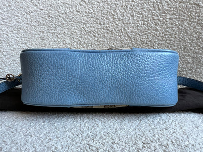 Gucci Bree GG Canvas Light Blue Small Messenger Bag