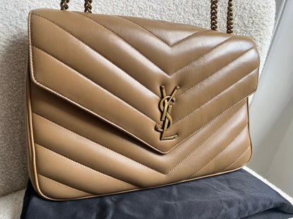 Yves Saint Laurent (YSL) Medium Natural Tan LouLou (RRP £2145)