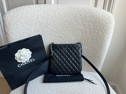 Chanel Black Quilted Messenger Bag
