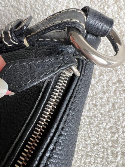 Prada Belted Zip Shoulder Bag Vitello Daino