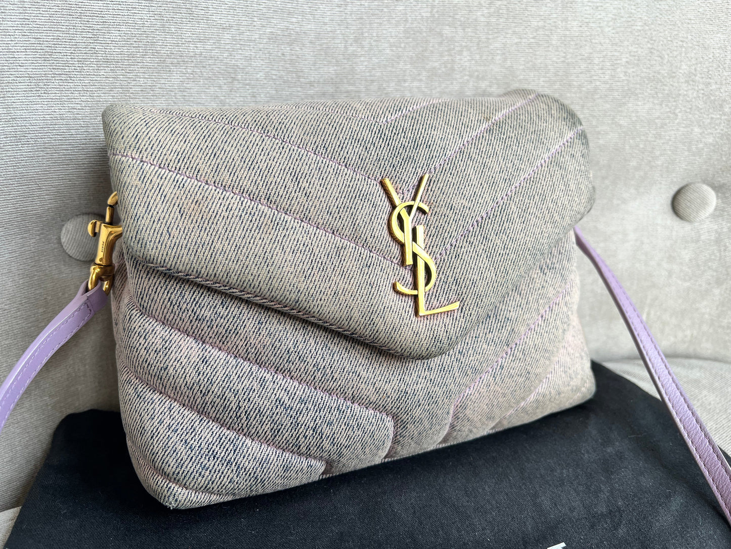 Yves Saint Laurent (YSL) Denim Toy Lou Lou
