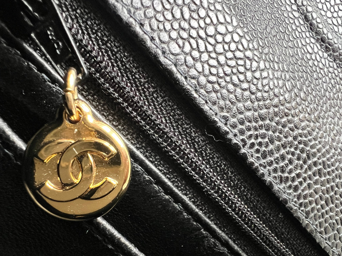 Chanel Square Mini Classic Flap in Black Caviar with gold hardware