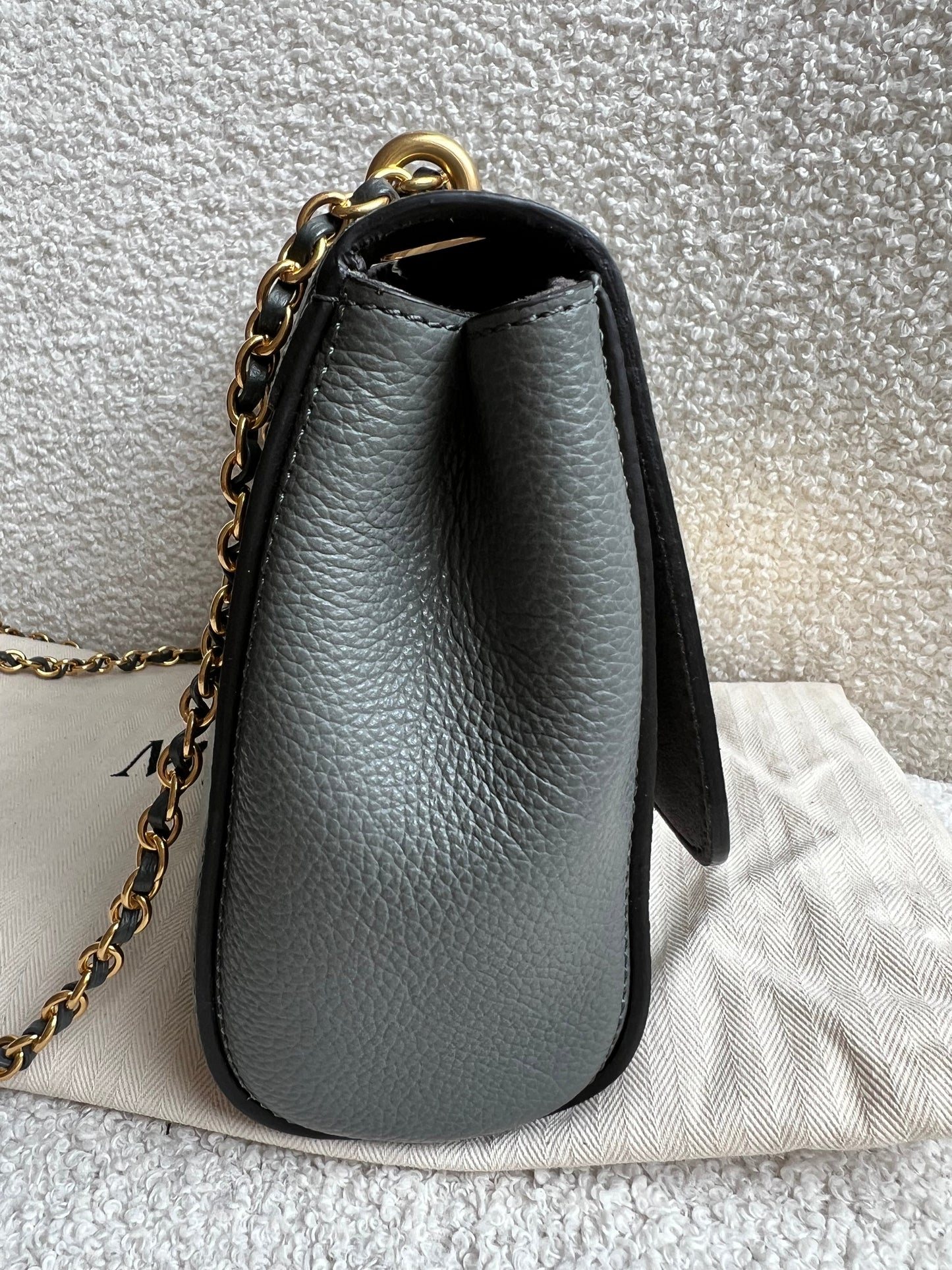 Mulberry Charcoal Grey Regular Lily with Gold Hardware (RRP £995)