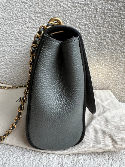 Mulberry Charcoal Grey Regular Lily with Gold Hardware (RRP £995)
