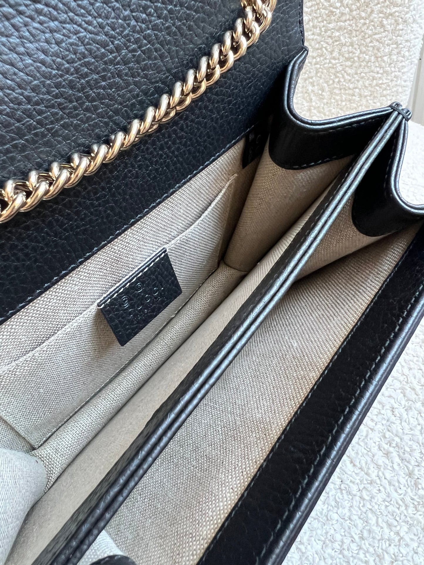 Gucci Interlocking GG Black Small Shoulder Bag