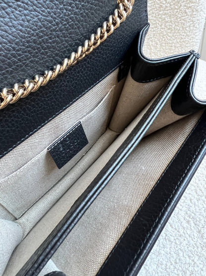 Gucci Interlocking GG Black Small Shoulder Bag