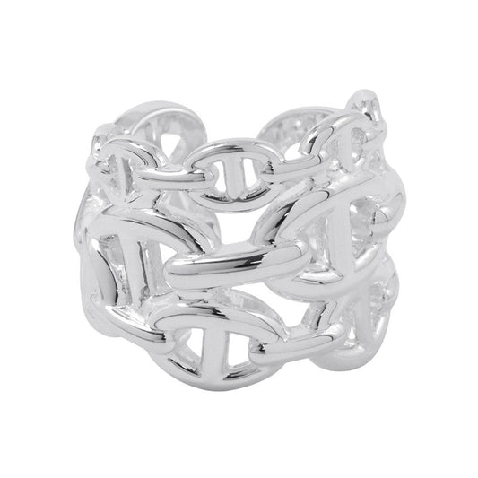 HERMES Chaine d'Ancre Anchene Ring Size GM/53アンシェネリングGM SV925
