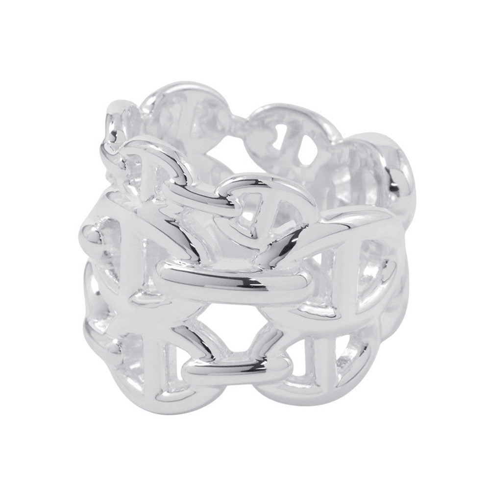 HERMES Chaine d'Ancre Anchene Ring Size GM/53アンシェネリングGM SV925