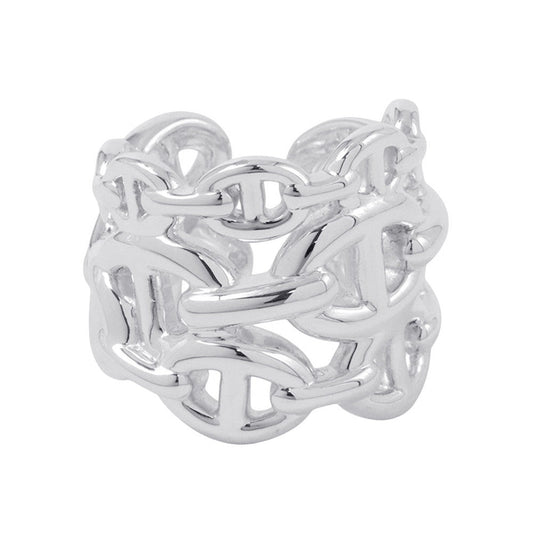 HERMES Chaine d'Ancre Anchene Ring Size GM/51 SV925