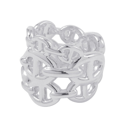 HERMES Chaine d'Ancre Anchene Ring Size GM/51 SV925