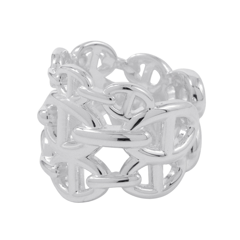 HERMES Chaine d'Ancre Anchene Ring Size GM/52 SV925