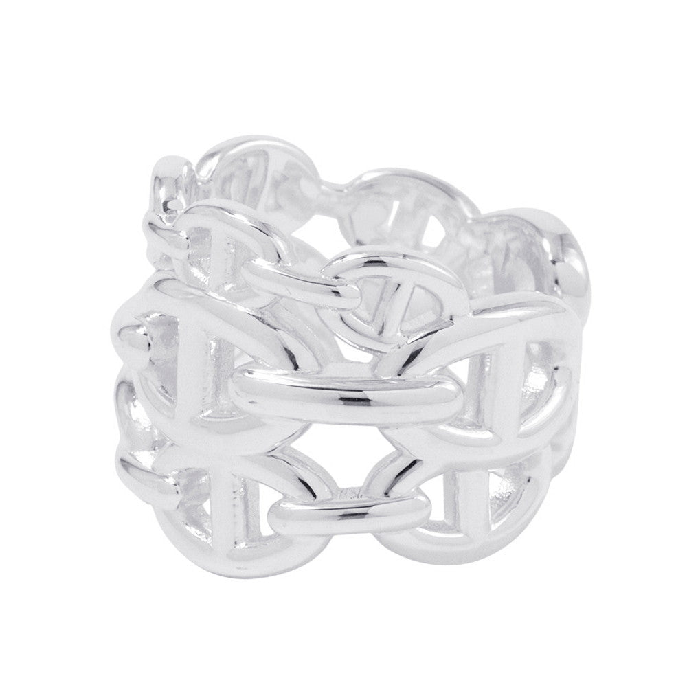 HERMES Chaine d'Ancre Anchene Ring Size GM/58 SV925