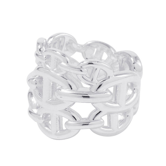 HERMES Chaine d'Ancre Anchene Ring Size GM/58 SV925