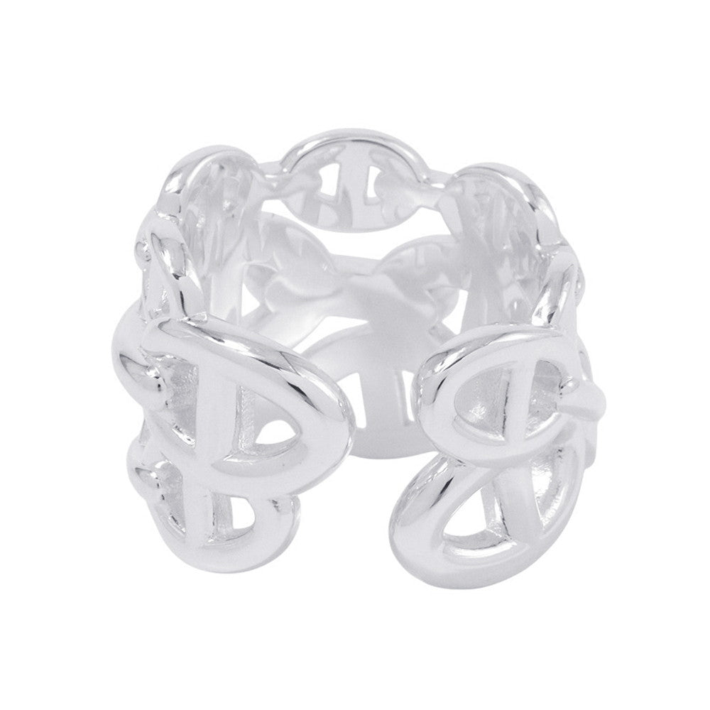HERMES Chaine d'Ancre Anchene Ring Size GM/58 SV925