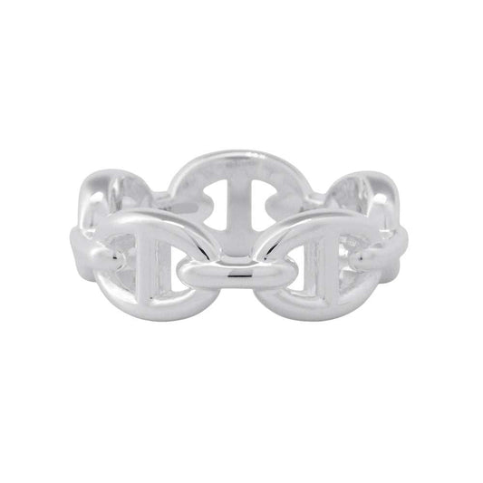 HERMES Chaine d'Ancre Anchene Ring Size PM/51 SV925