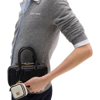 Arcadie black leather mini-bag