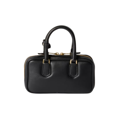 Arcadie black leather mini-bag