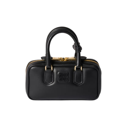 Arcadie black leather mini-bag