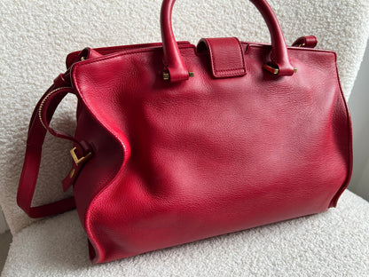 Yves Saint Laurent (YSL) Red Small Cabas Chyc Bag (RRP £1,350)