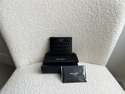 Yves Saint Laurent Black Croc Wallet (RRP £415)