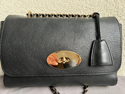Mulberry Black Medium Lily with Gold Hardware (RRP £1195)