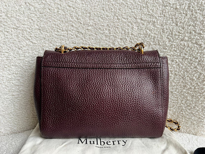 Mulberry Oxblood Regular Lily with Gold Hardware (RRP £895)