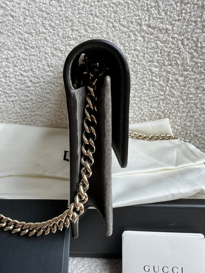 Gucci Dollar Grey Interlocking Chain Wallet