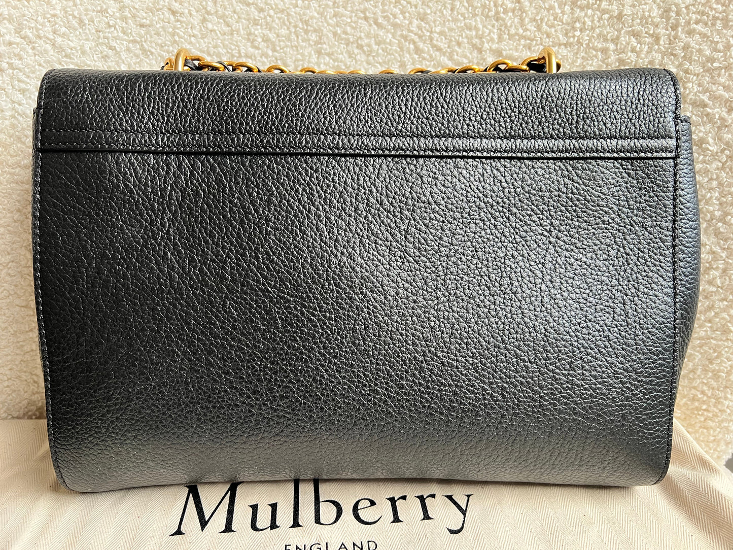 Mulberry Black Medium Lily with Gold Hardware (RRP £1095)