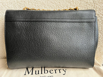 Mulberry Black Medium Lily with Gold Hardware (RRP £1095)