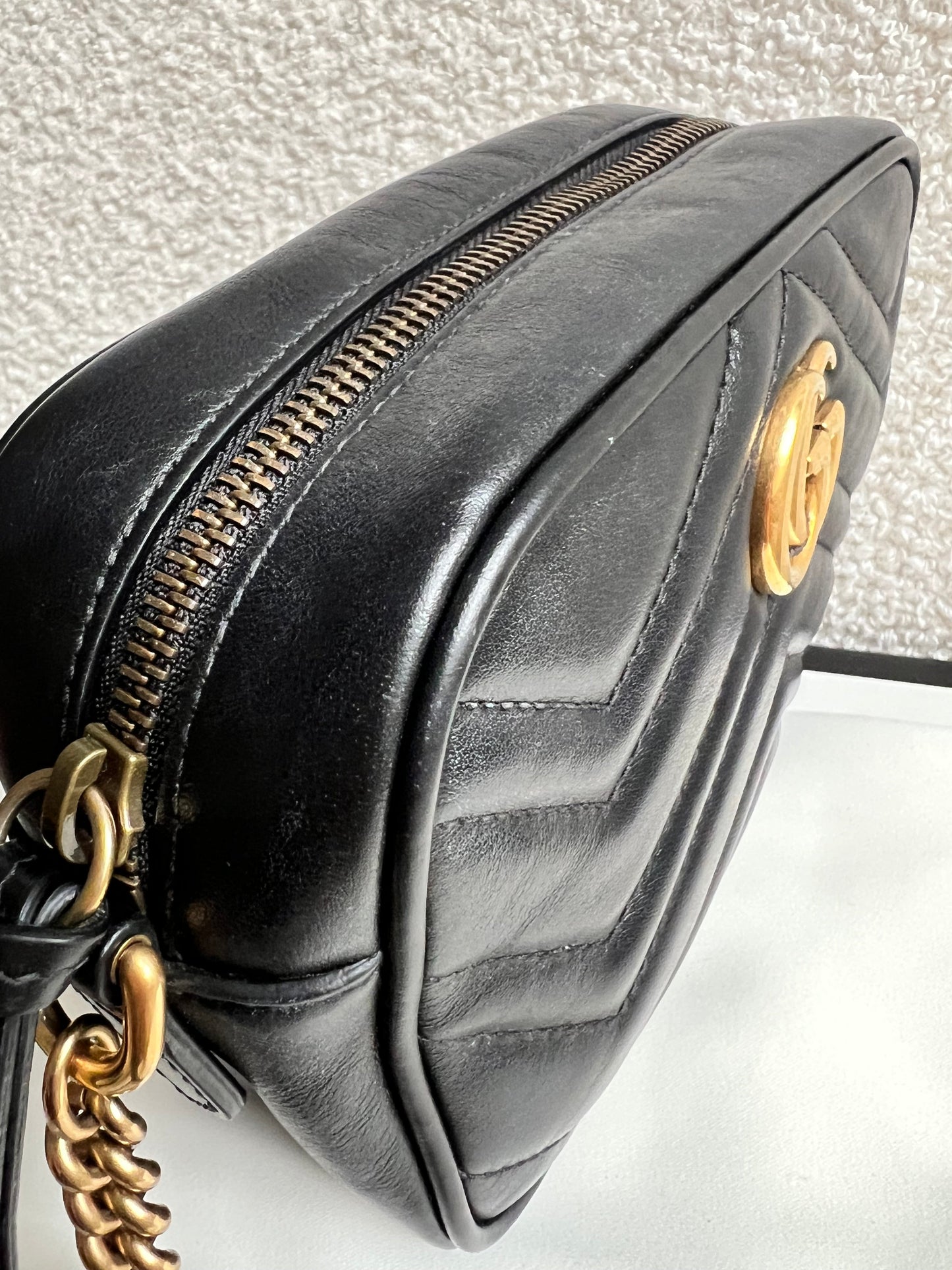 Gucci GG Black Marmont Mini Shoulder Bag (RRP £1,360)