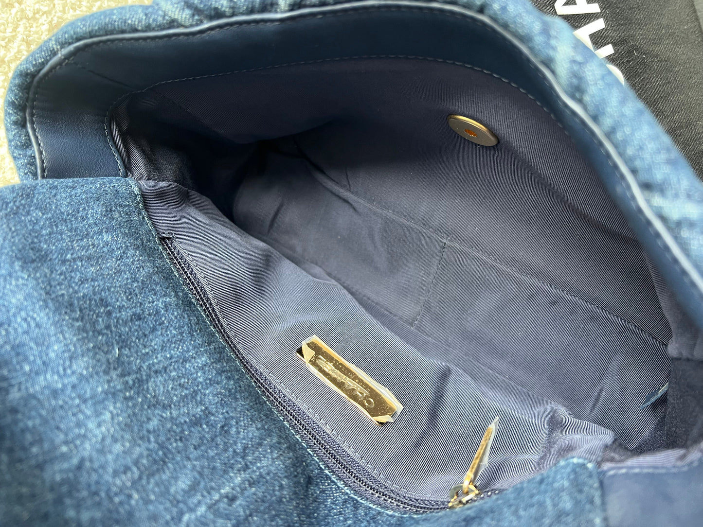 Chanel Small 19 in Blue Denim