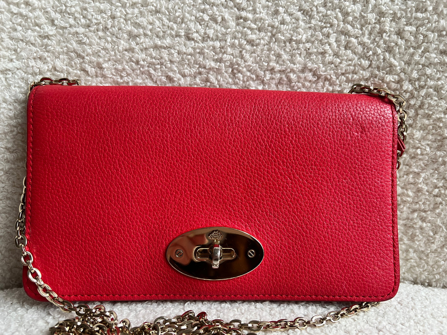 Mulberry Hibiscus Red Bayswater Clutch (RRP £495)