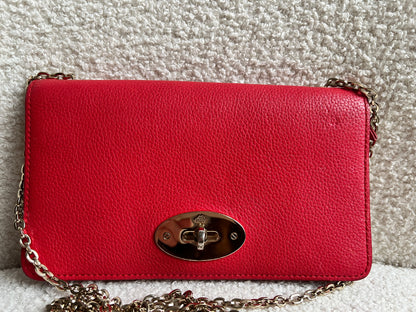 Mulberry Hibiscus Red Bayswater Clutch (RRP £495)