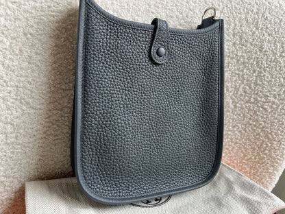 Hermes Evelyne TPM in Grey Clemence Leather with Palladium Hardware