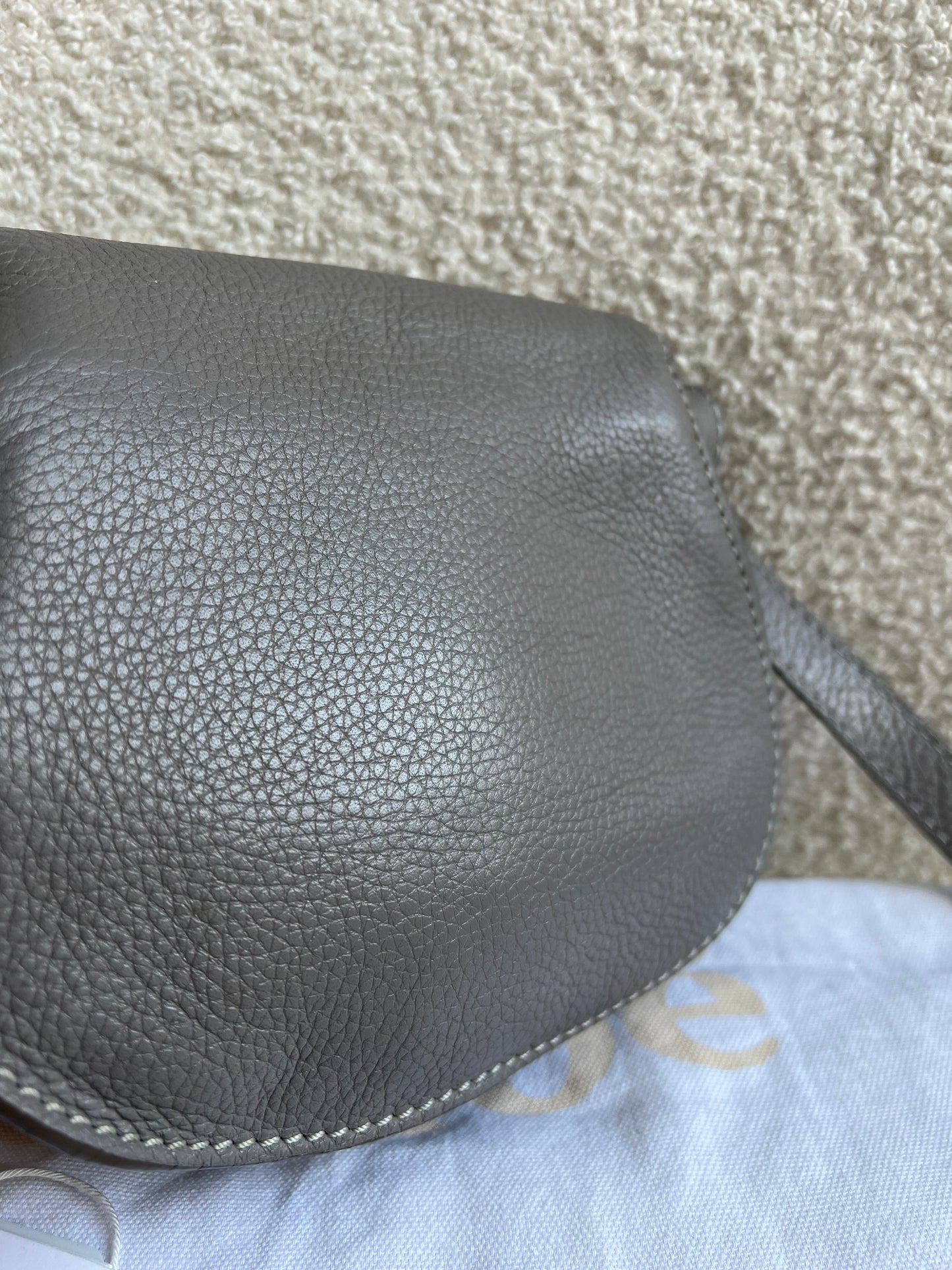 Chloe Small Cashmere Grey Marcie Saddle Bag (RRP £1050)