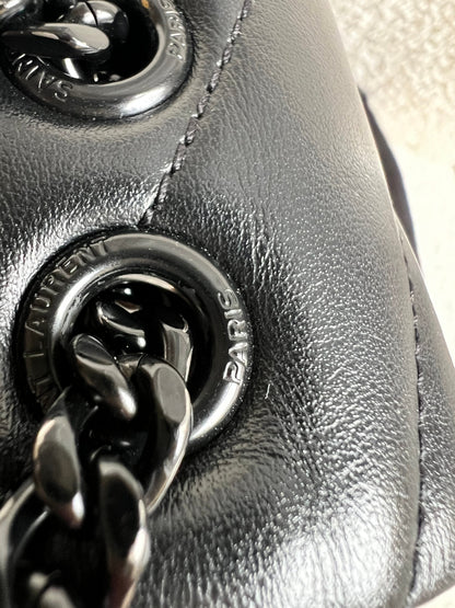 Yves Saint Laurent (YSL) Black on Black Small Lou Lou (RRP £1,940)