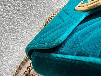 Gucci GG Mini Velvet Marmont Mini Shoulder Bag (RRP £1295)