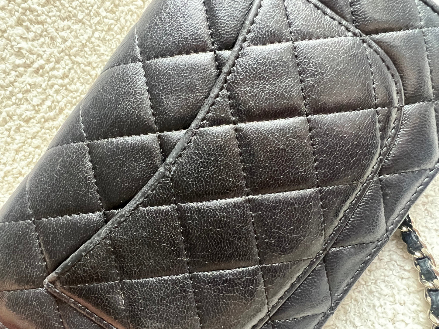 Chanel Wallet on Chain in Black Lambskin Silver Hardware (RRP £2,820)