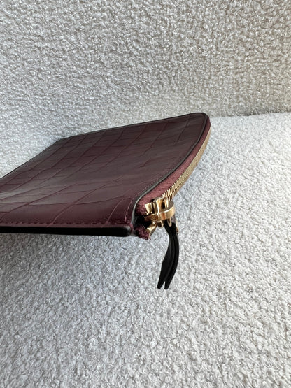 Mulberry Oxblood Embossed Croc Tech Pouch (£295)