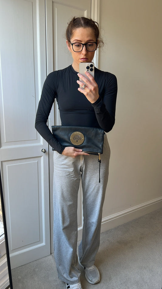 Mulberry Black Daria Clutch (RRP £550)