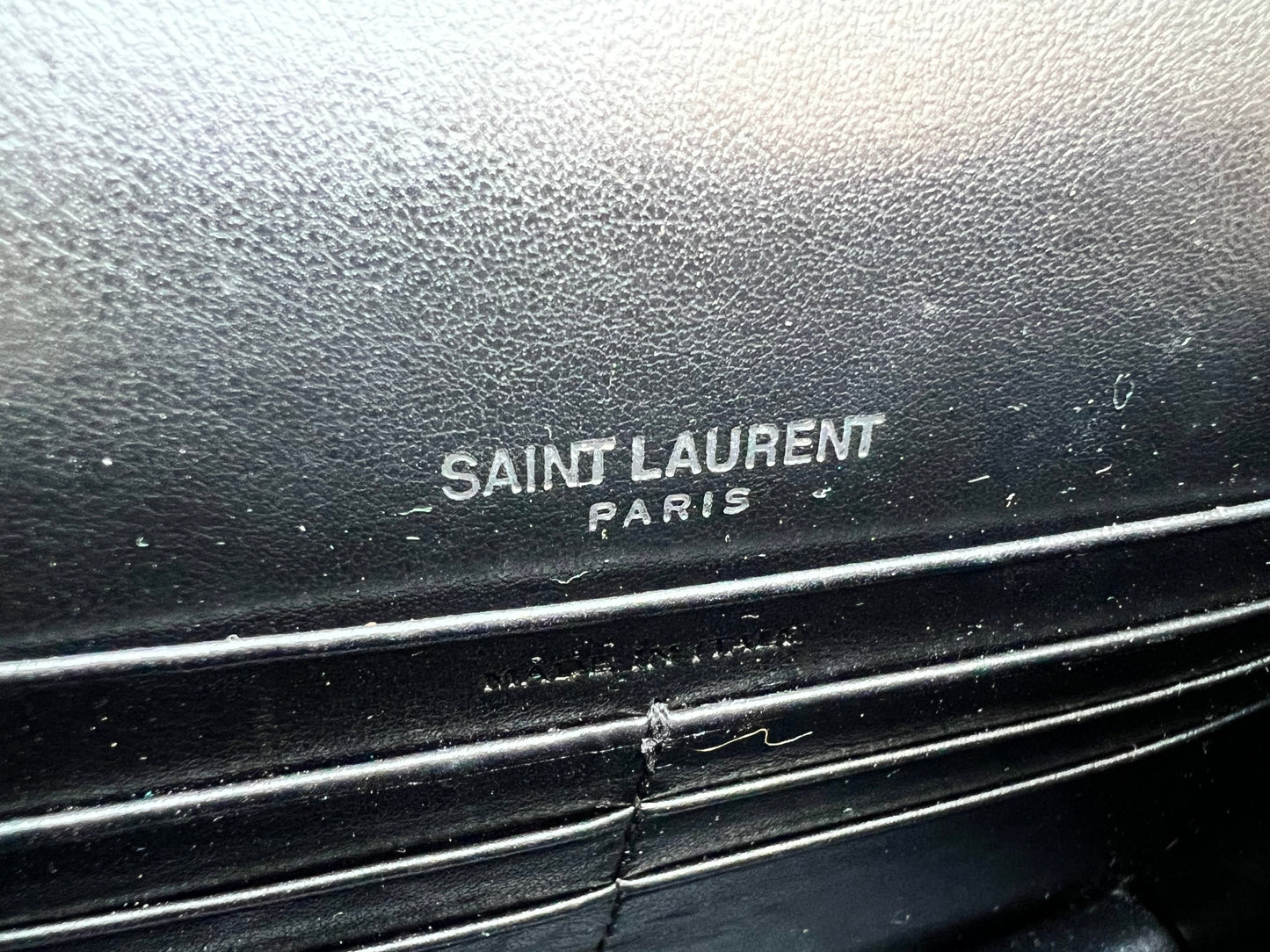 Yves Saint Laurent (YSL) Black Croc Mini Sunset Top Handle (RRP £1,445)