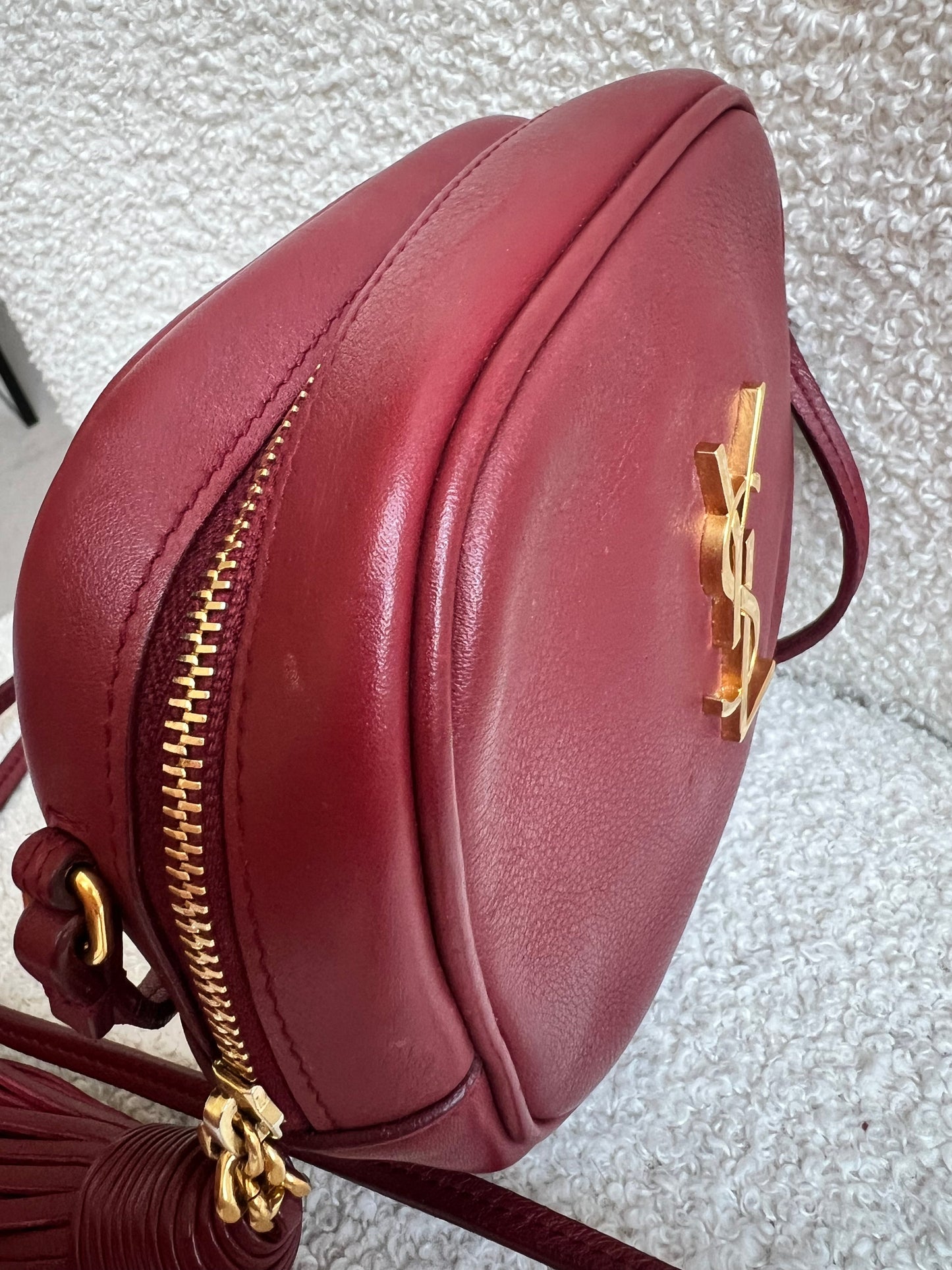 Yves Saint Laurent (YSL) Burgundy Blogger Camera Bag