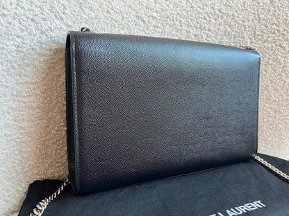 Yves Saint Laurent (YSL) Black Medium Kate with Silver Hardware (RRP £1730)