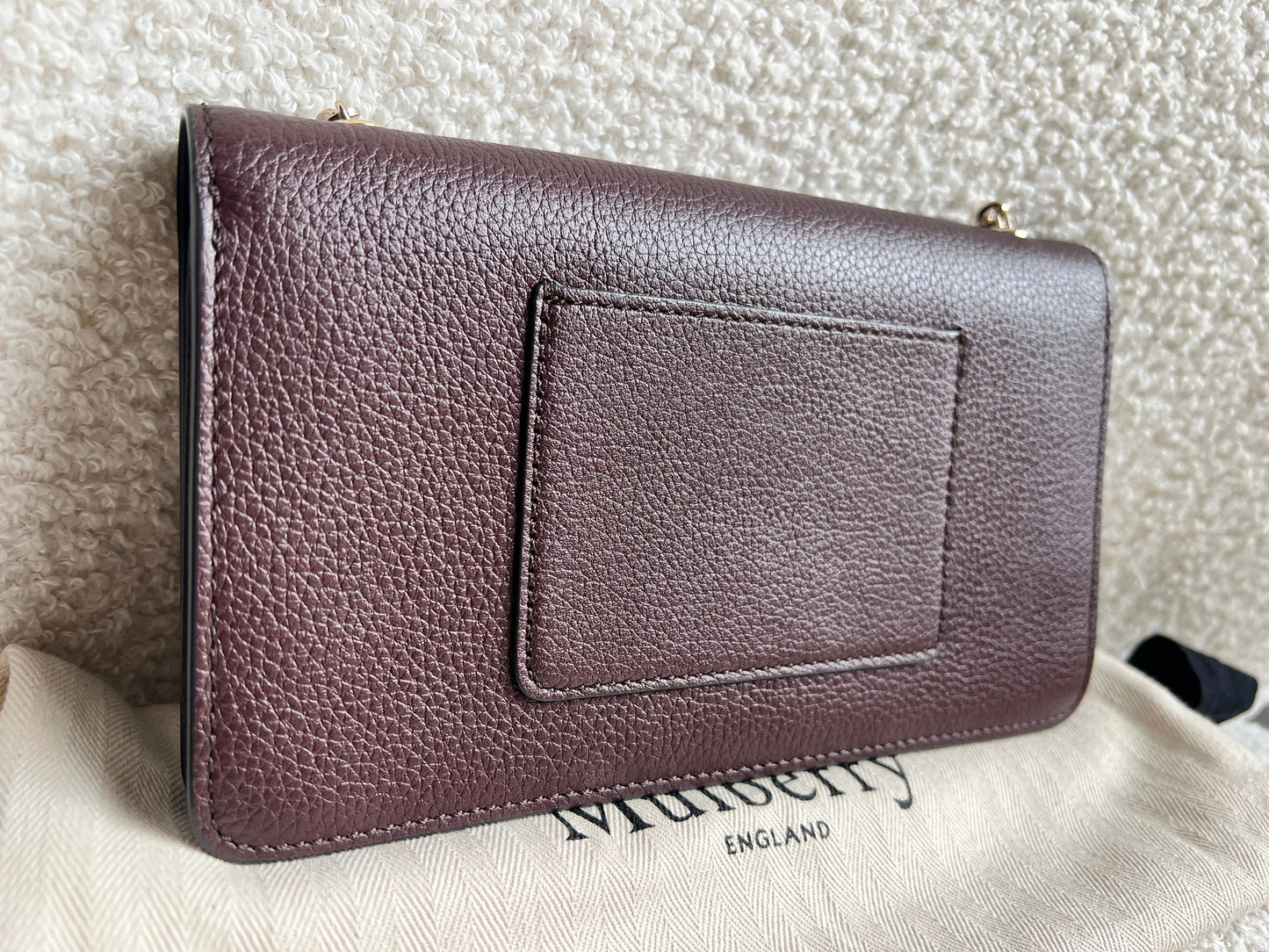 Mulberry Oxblood Bayswater Clutch (RRP £495)