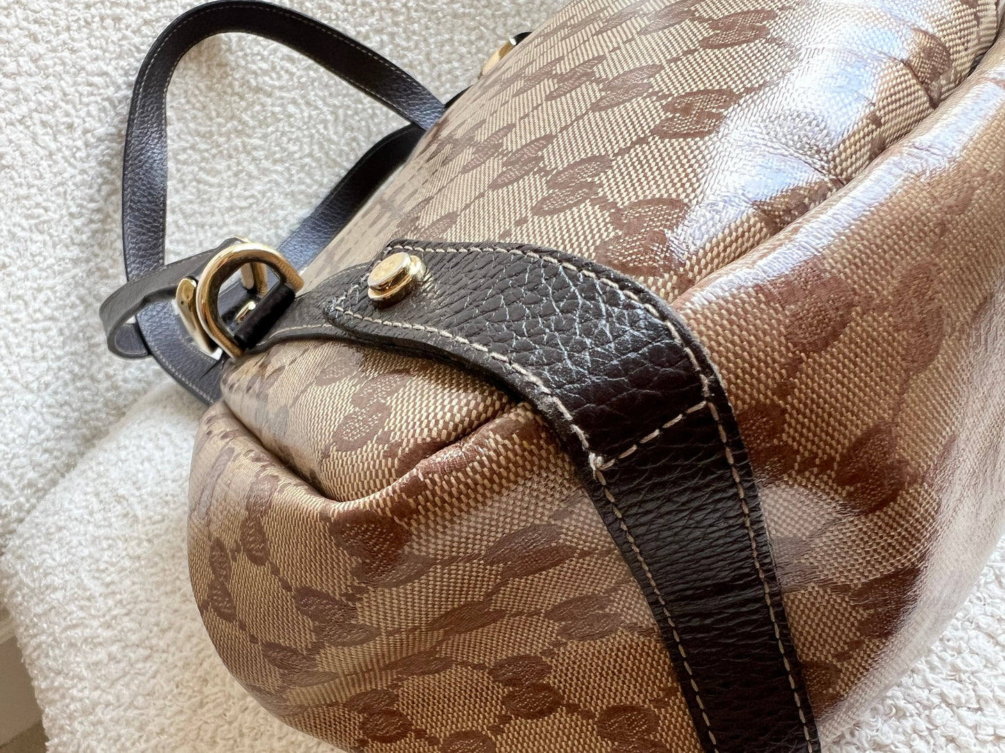 Gucci GG Coated Canvas Abbey Hobo