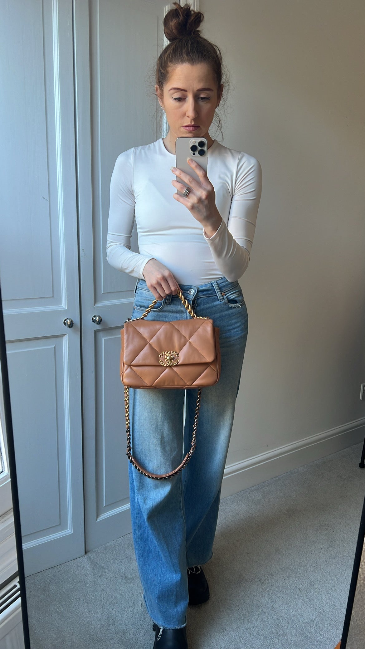 Chanel Small 19 in Caramel Lambskin (RRP £5,590)