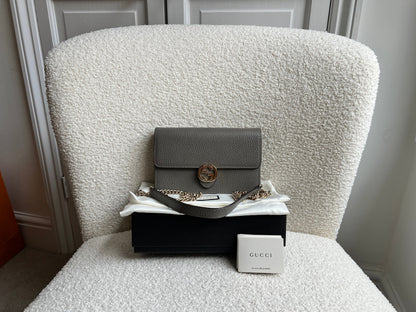 Gucci Dollar Grey Interlocking Chain Wallet