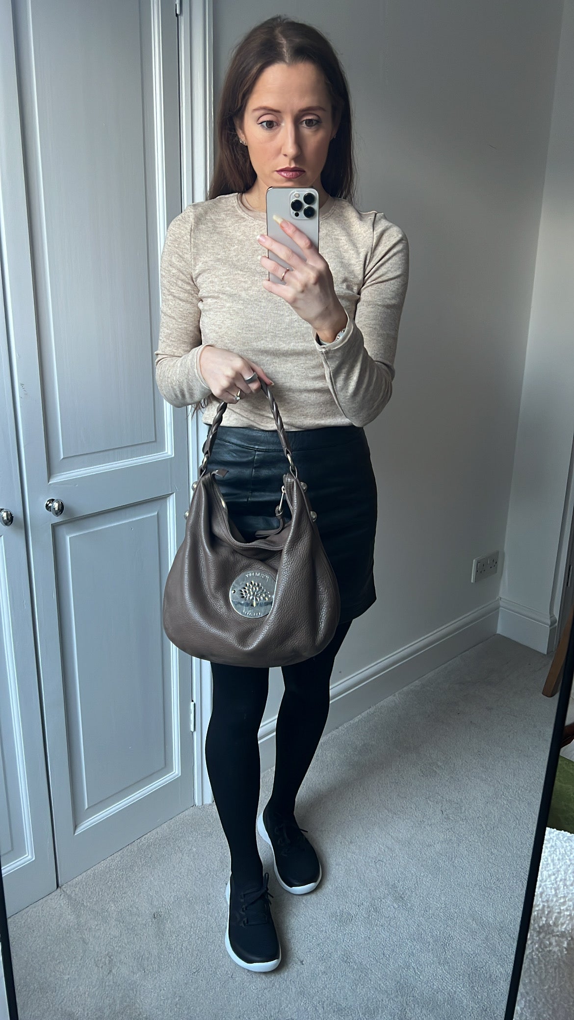 Mulberry Taupe Daria Hobo (RRP £795)