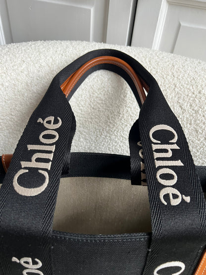 Chloe Medium Black Woody Tote Bag (RRP £990)